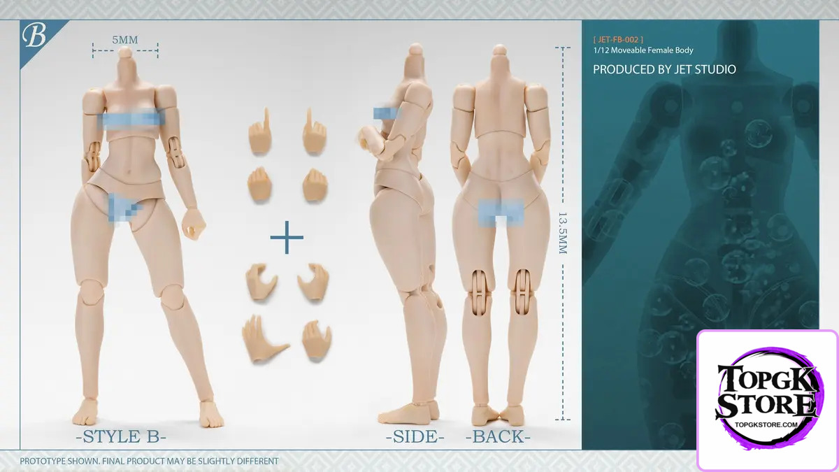 JET STUDIO – 1/12 ACTION FEMALE BODY JET-FB-001 JET-FB-002 (Licensed) - Photo 1 | TopGKStore