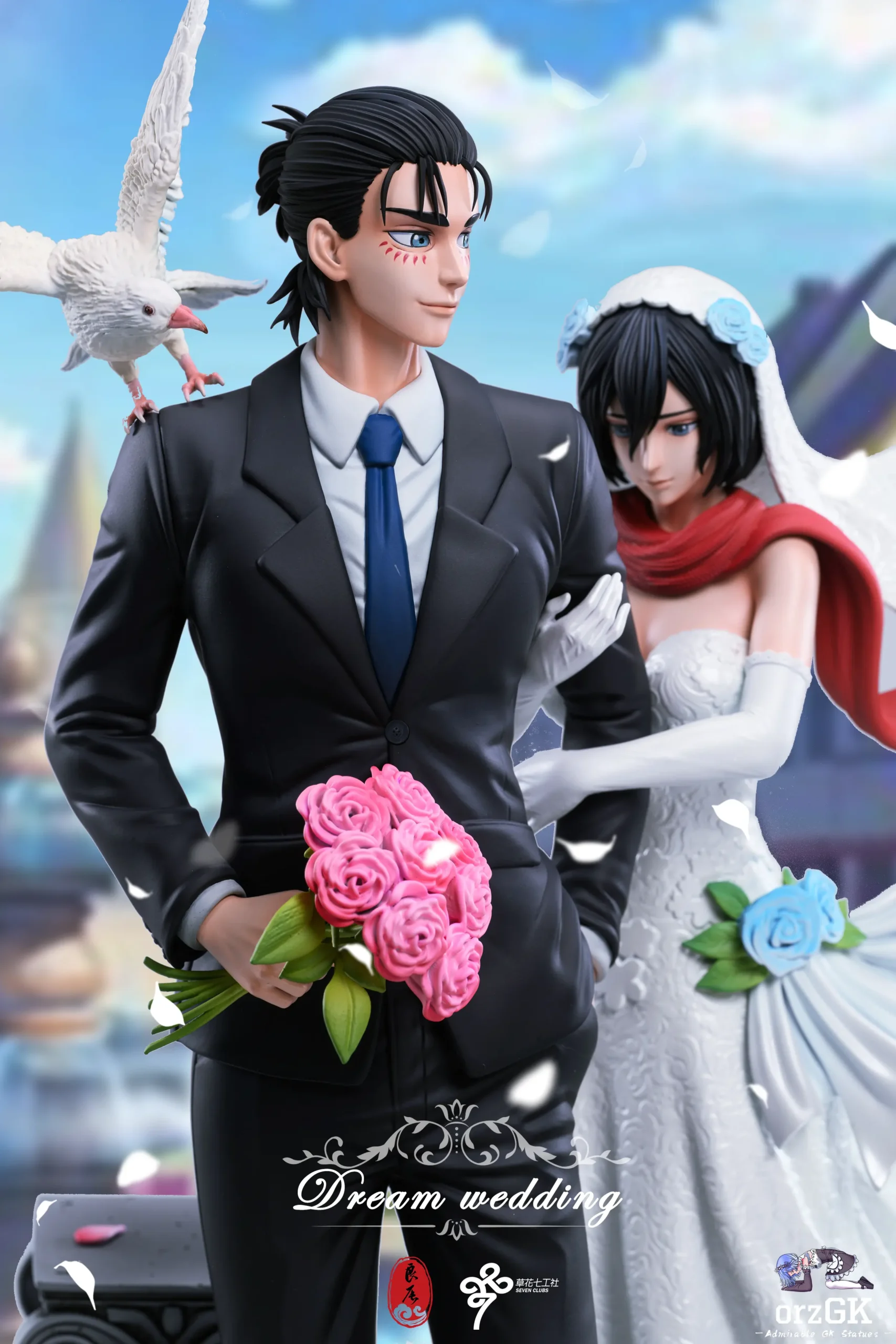 LC Studio - Attack on Titan Eren Yeager & Mikasa Ackerman Wedding - Photo 1 | TopGKStore