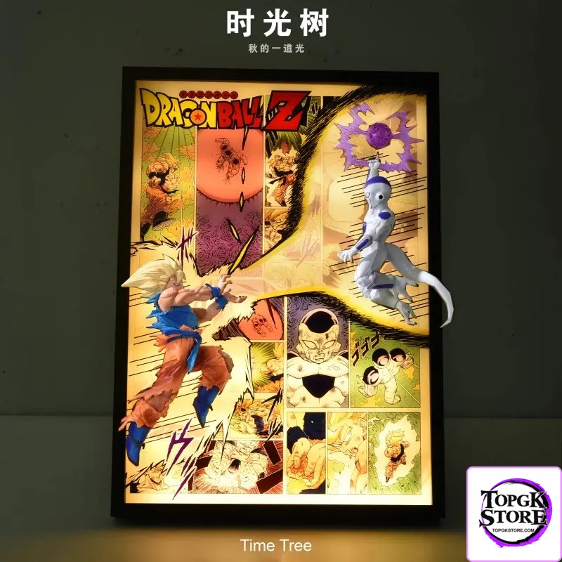 Time tree Studio – Dragon Ball Son Goku & Frieza Figure Out of Comics 3D Stereo Light Painting - Photo 1 | TopGKSto