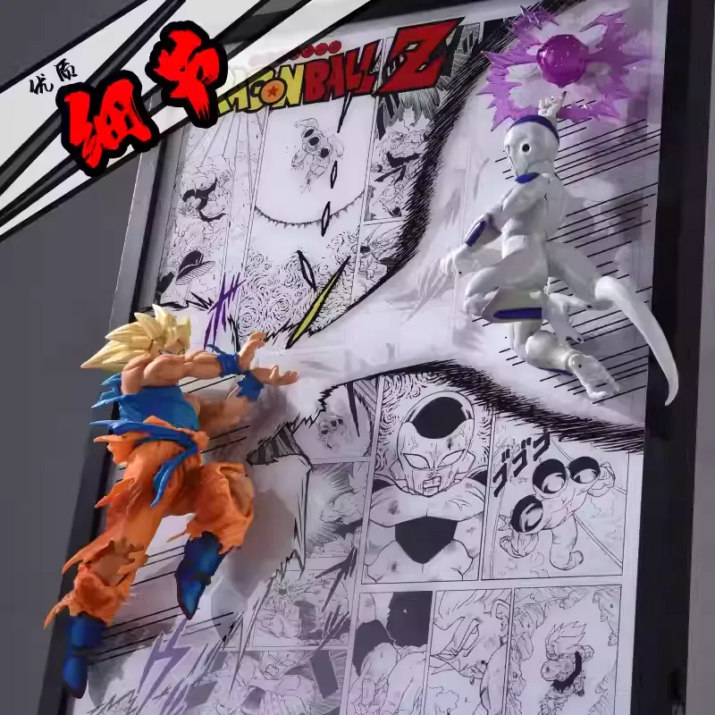 Time tree Studio – Dragon Ball Son Goku & Frieza Figure Out of Comics 3D Stereo Light Painting - Photo 3 | TopGKSto