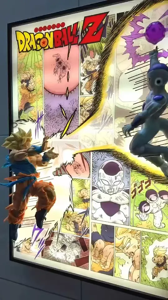 Time tree Studio – Dragon Ball Son Goku & Frieza Figure Out of Comics 3D Stereo Light Painting - Photo 5 | TopGKSto
