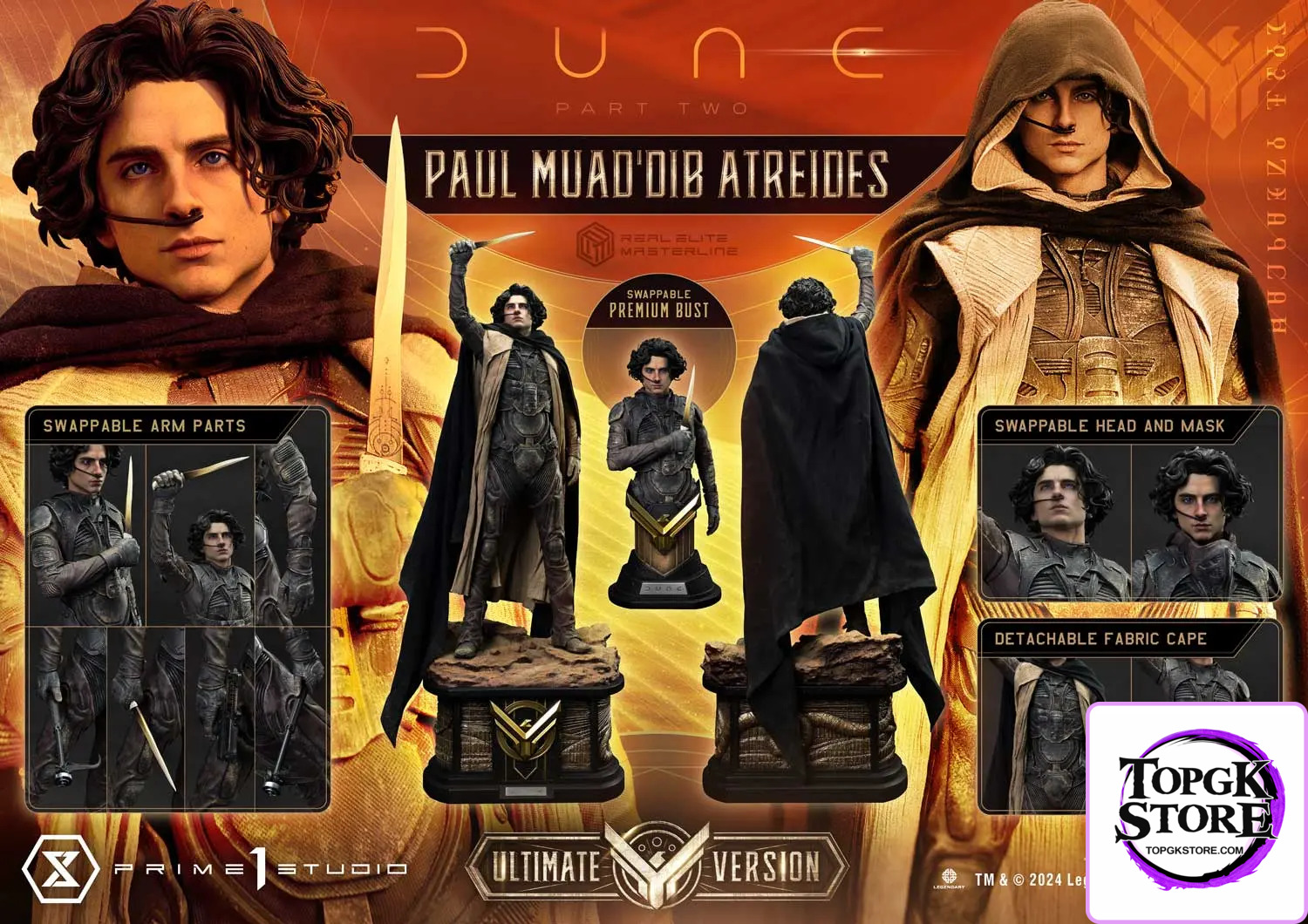 Prime 1 Studio – Real Elite Masterline Dune: Part Two (Film) Paul Atreides REMDUNE2-01 REMDUNE2-01UT REMDUNE2-01UTS (Li