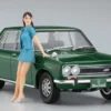 Hasegawa - 1/24 Datsun Bluebird 1600 SSSw/60's Girls Figure Plastic Model (Licensed) - Photo 1 | TopGKStore