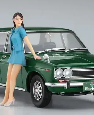 Hasegawa - 1/24 Datsun Bluebird 1600 SSSw/60's Girls Figure Plastic Model (Licensed) - Photo 1 | TopGKStore