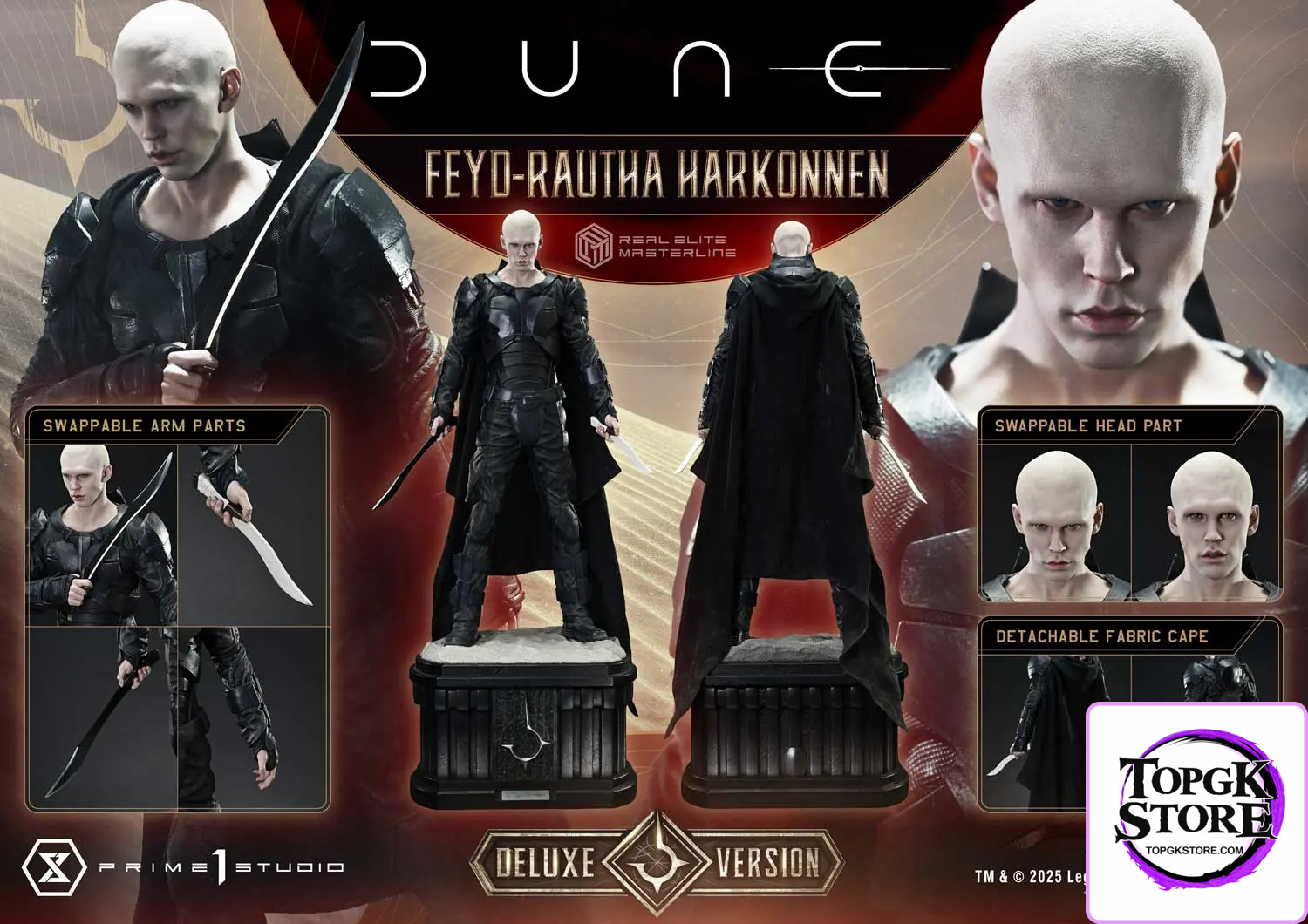 Prime 1 Studio – Dune: Part Two (Film) Feyd-Rautha Harkonnen REMDUNE2-02 REMDUNE2-02DX REMDUNE2-02DXS (Licensed) - Phot