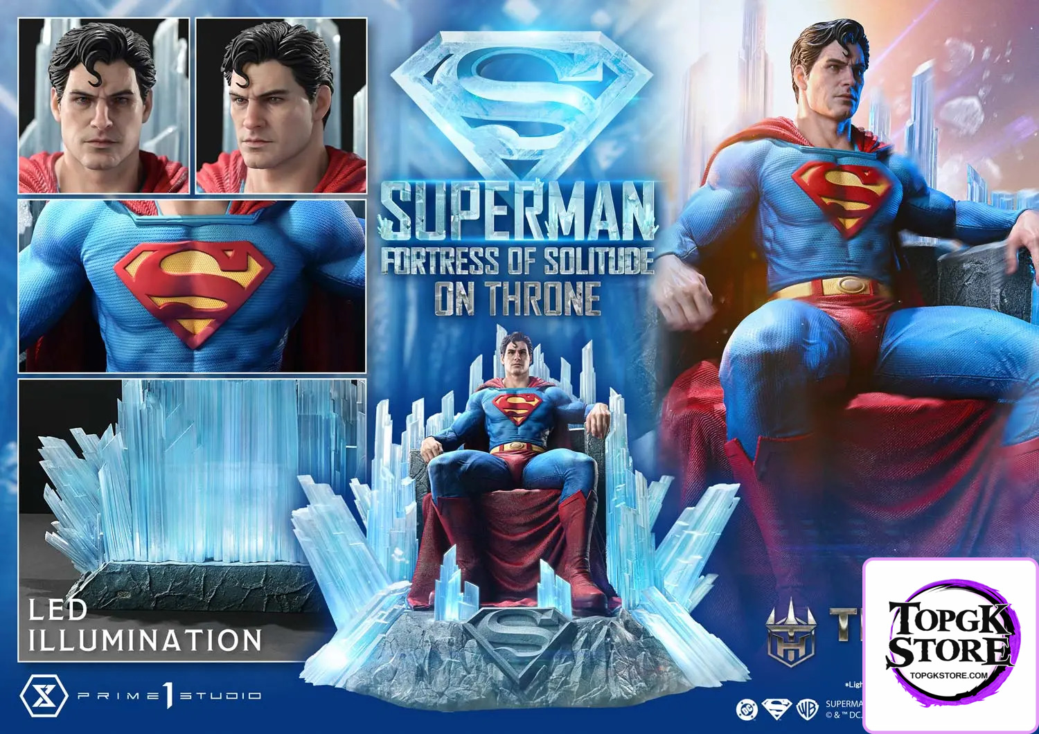 Prime 1 Studio – Superman (Comics) Superman Fortress of Solitude on Throne (Design by Gabriele Dell’Otto) TLCDC-0