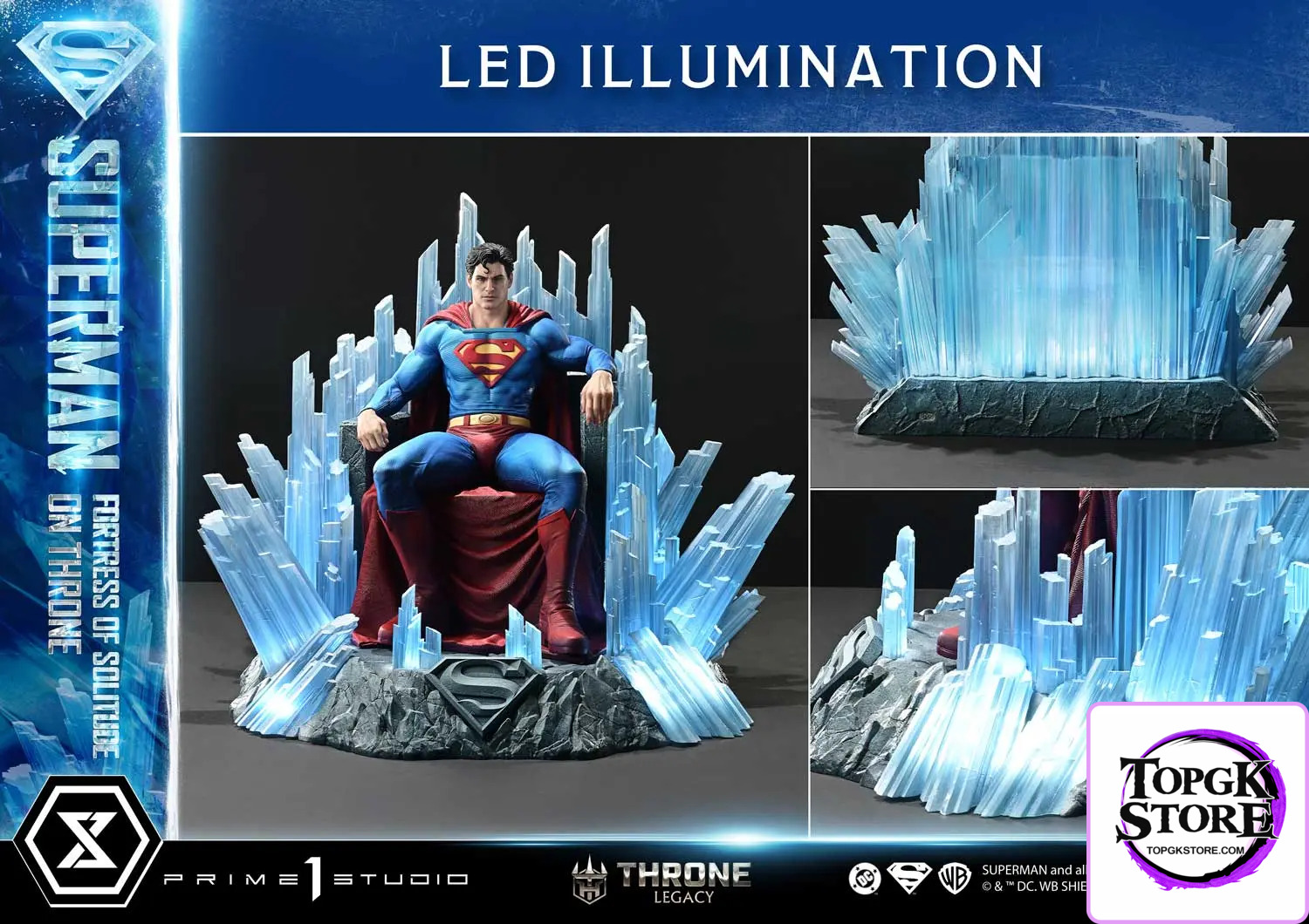 Prime 1 Studio – Superman (Comics) Superman Fortress of Solitude on Throne (Design by Gabriele Dell’Otto) TLCDC-0