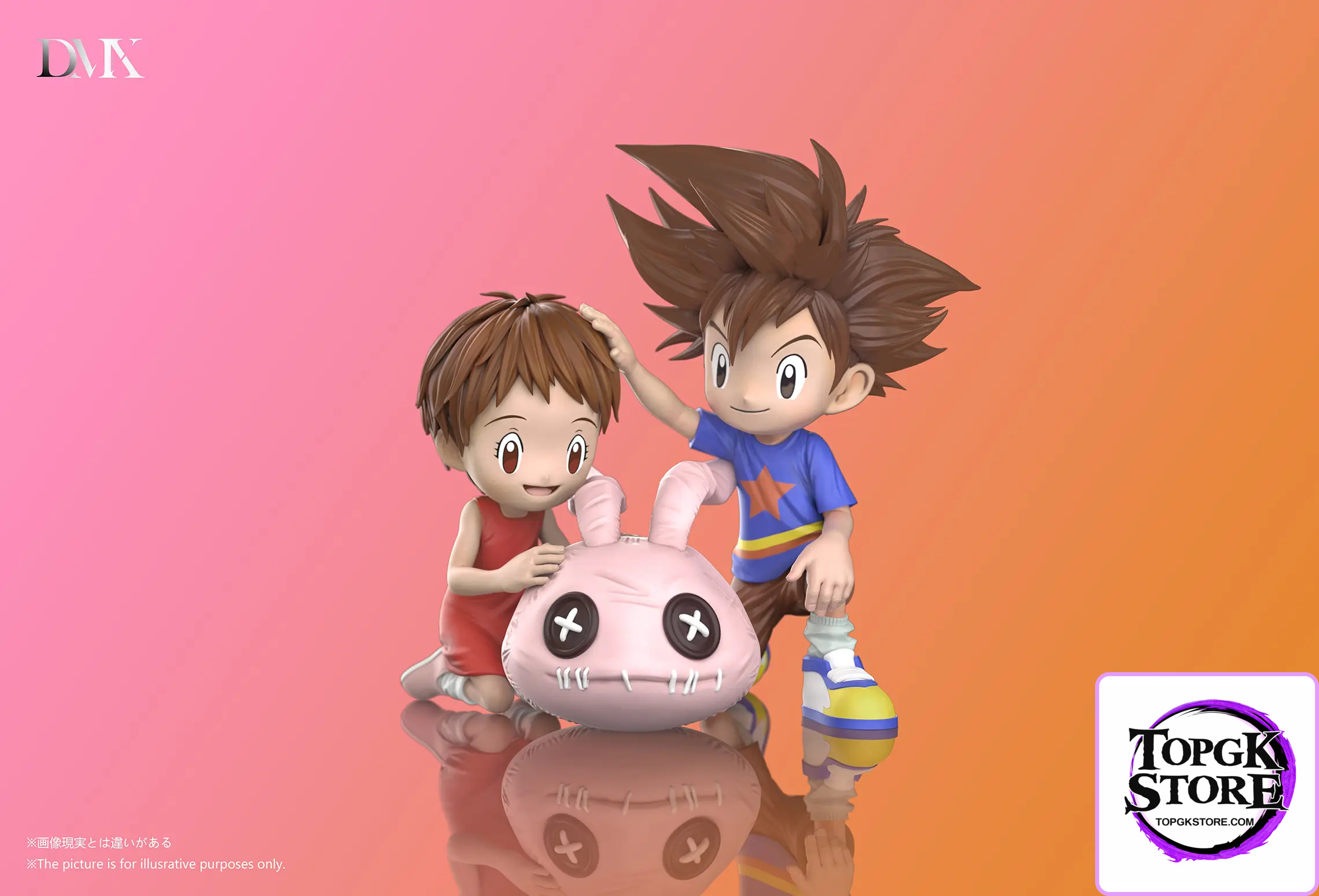 DMX Studio – Digimon Childhood Taichi & Hikari & Koromon Dolls Childhood Yamato & Takeru & Tunomon Buil