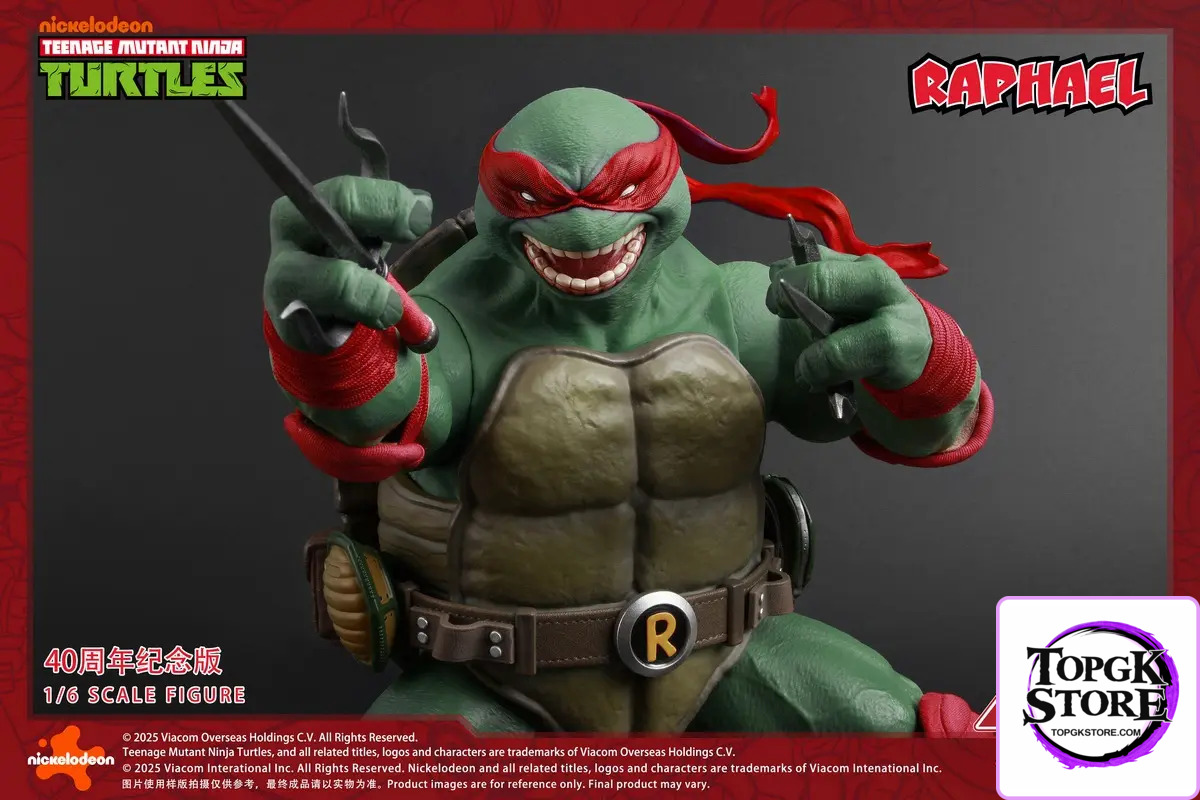BIGFTOYS – BIGF-002 TNMT Raphael 40th Anniversary Edition 1/6 Scale Action Figure (Licensed) - Photo 4 | TopGKStore