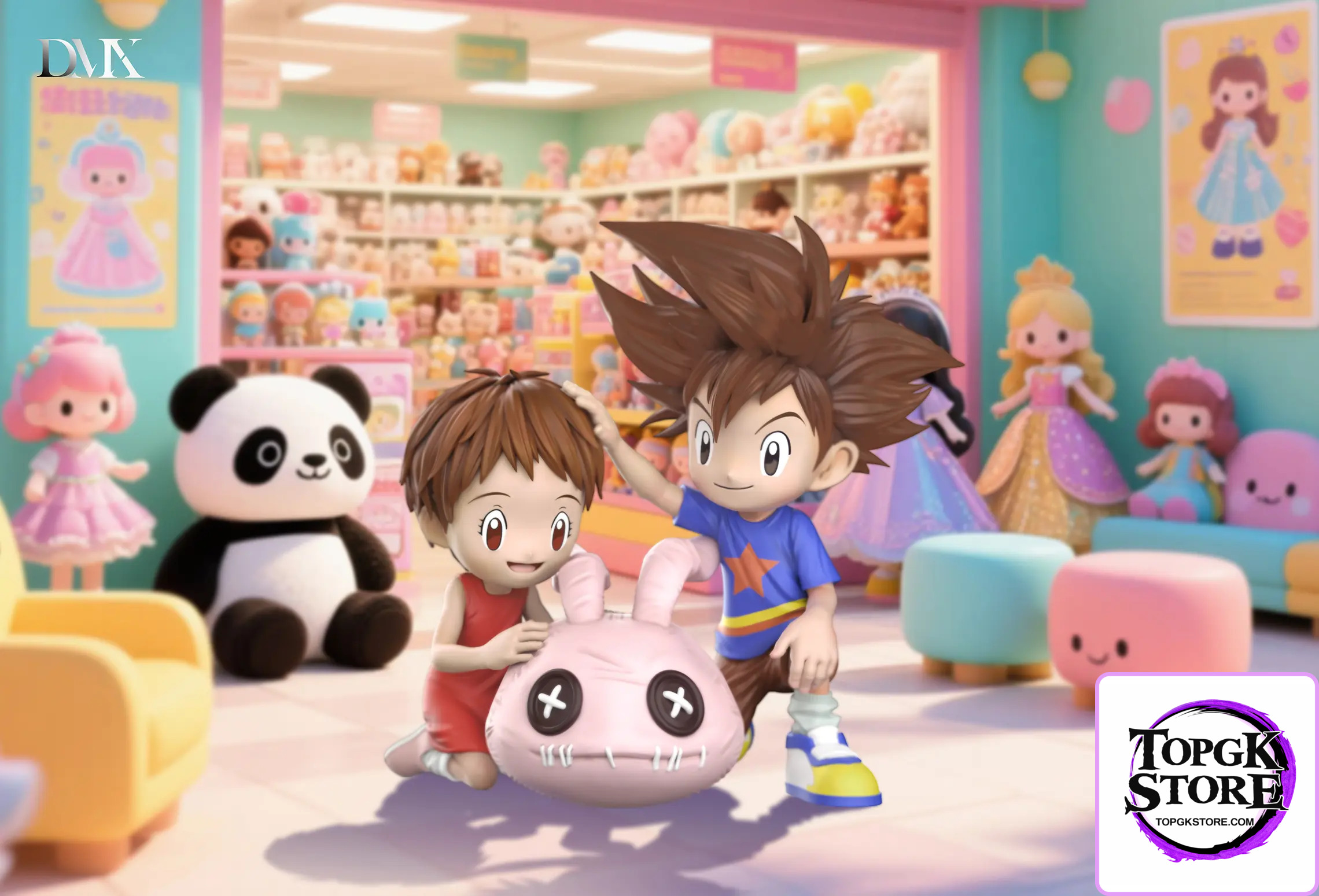 DMX Studio – Digimon Childhood Taichi & Hikari & Koromon Dolls Childhood Yamato & Takeru & Tunomon Buil
