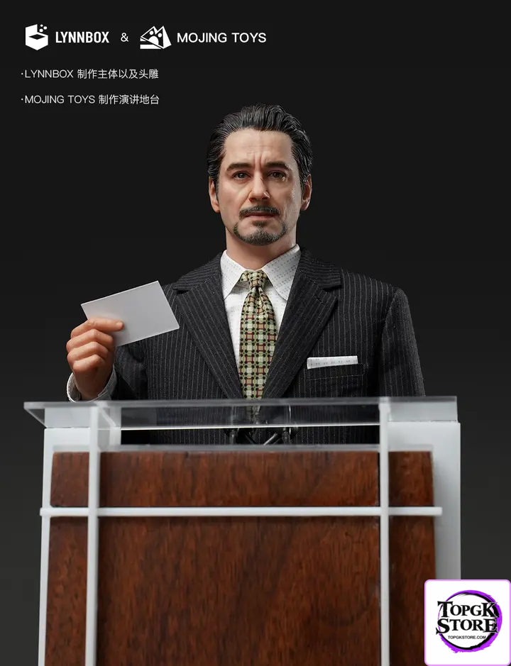 LYNNBOX Studio – Marvel 1/6 Iron Man Tony Stark Press Conference Suit & Podium Set - Photo 2 | TopGKStore
