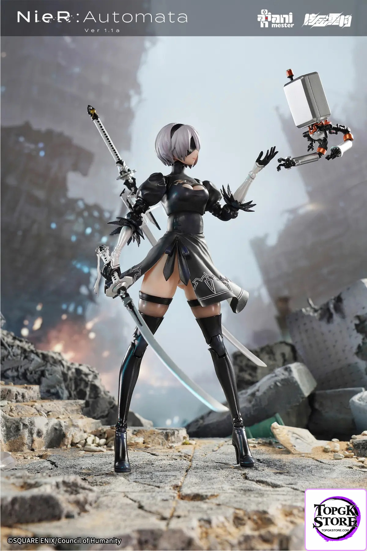 AniMester X Nuclear Gold Reconstruction – YoRHa No.2 Type B – 1/9 Scale Action Figure (Licensed) - Photo 4 | TopG