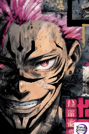 H-TWO Studio – Poster Sukuna Itadori Yuji Anime Decorative Painting Jujutsu Kaisen - Photo 2 | TopGKStore