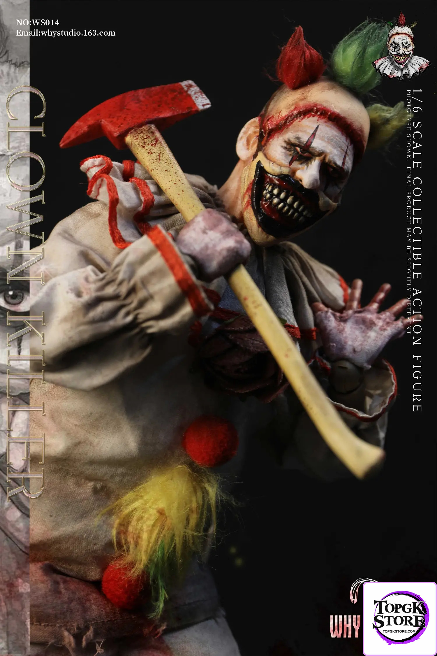 WHY STUDIO – American Horror Story Clown 1/6 NO:WS014 Action Figure - Photo 4 | TopGKStore
