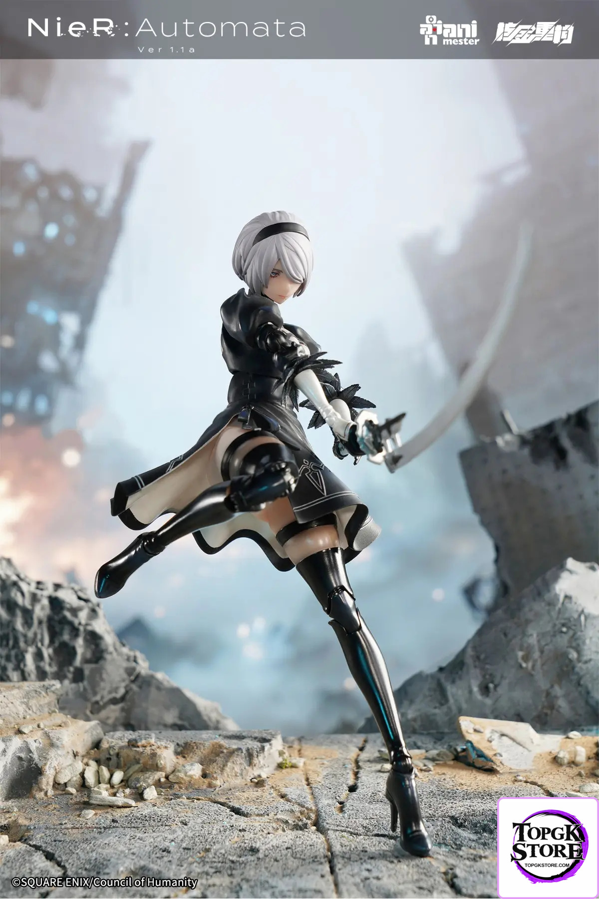 AniMester X Nuclear Gold Reconstruction – YoRHa No.2 Type B – 1/9 Scale Action Figure (Licensed) - Photo 6 | TopG
