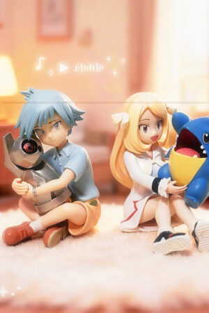 Qing Niao Studio – Steven Stone And Beldum X Cynthia And Gible X Ash X Swinub X Poliwrath X Hitmonchan X Hitmonlee Poké