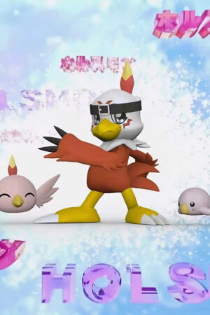 Vzai Studio – Digimon Hawkmon & Poromon & Pururumon - Photo 2 | TopGKStore