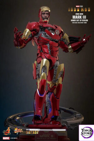 Hottoys – Iron Man Mark III (Armor Suit Up Version) 1/6th scale Collectible Figure MMS825D72 (Licensed) - Photo 1 | Top