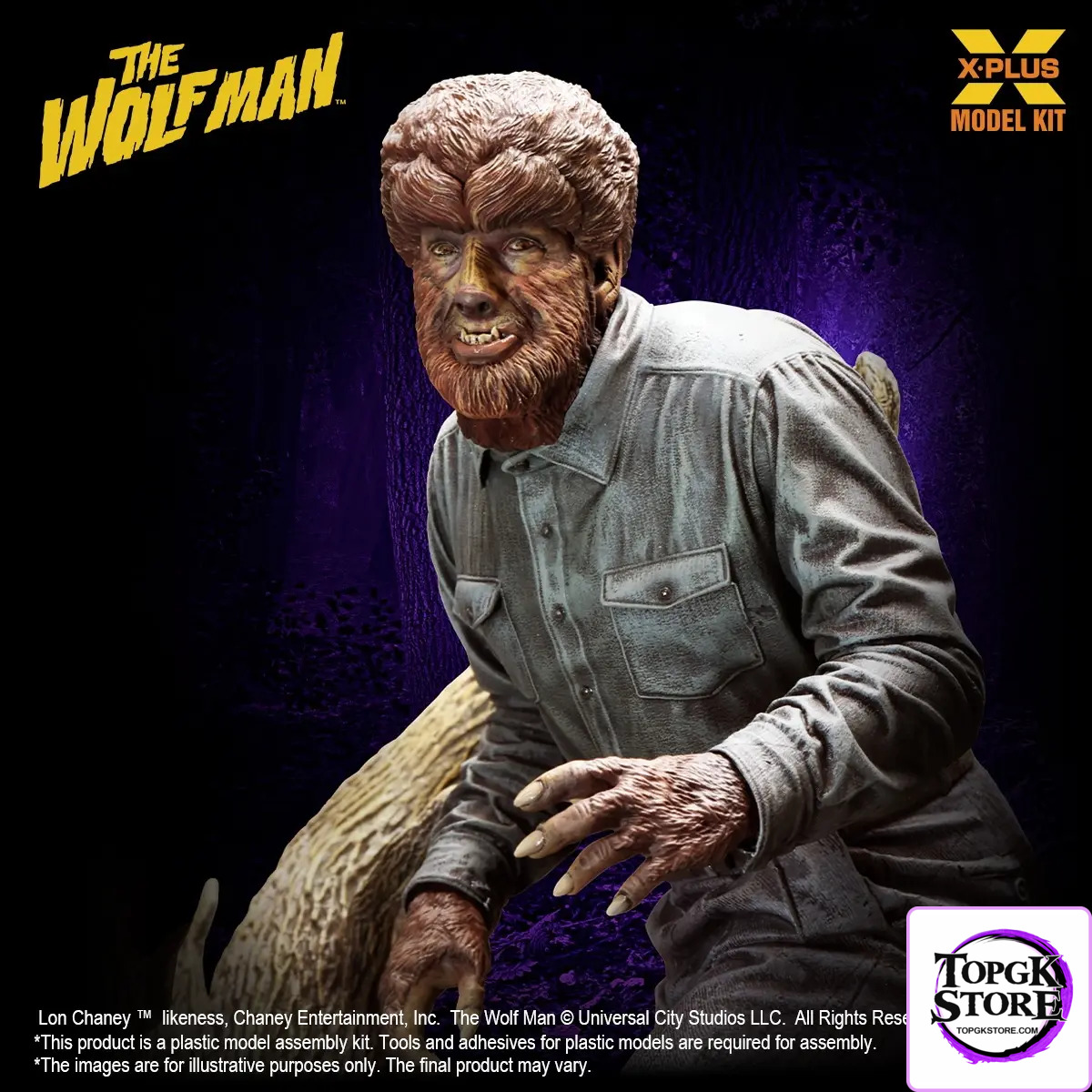 X-PLUS PLEX Studio – 1/8 Scale Lon Chaney Jr. as Wolf Man Plastic Model Kit 411-200150CP (Licensed) - Photo 5 | TopGKSt