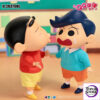 IO CREATIONS – Crayon Shin-chan Q-Bounce Series Kazama & Nohara Shinnosuke Soft Vinyl Articulated Figure (Licensed)
