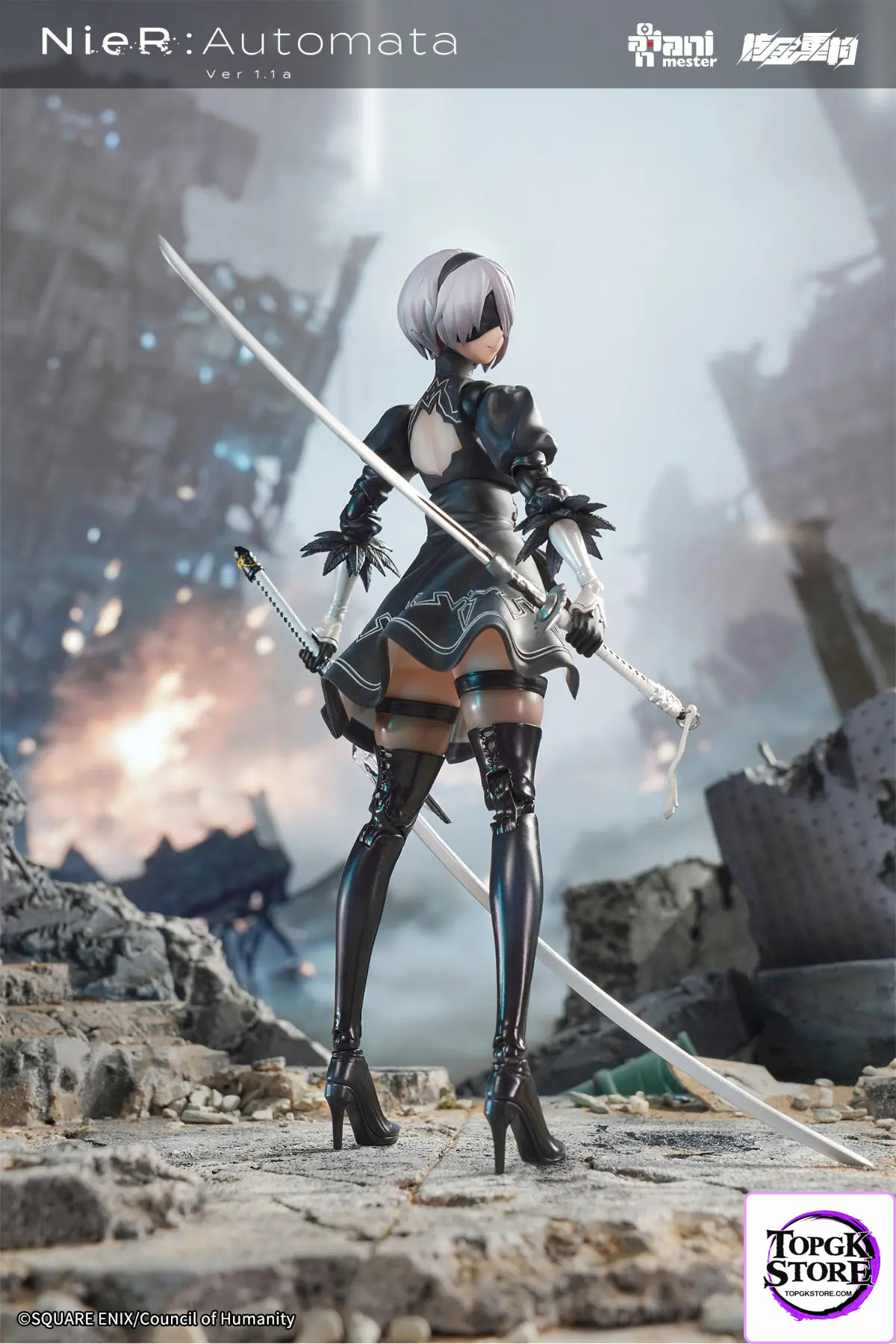 AniMester X Nuclear Gold Reconstruction – YoRHa No.2 Type B – 1/9 Scale Action Figure (Licensed) - Photo 7 | TopG