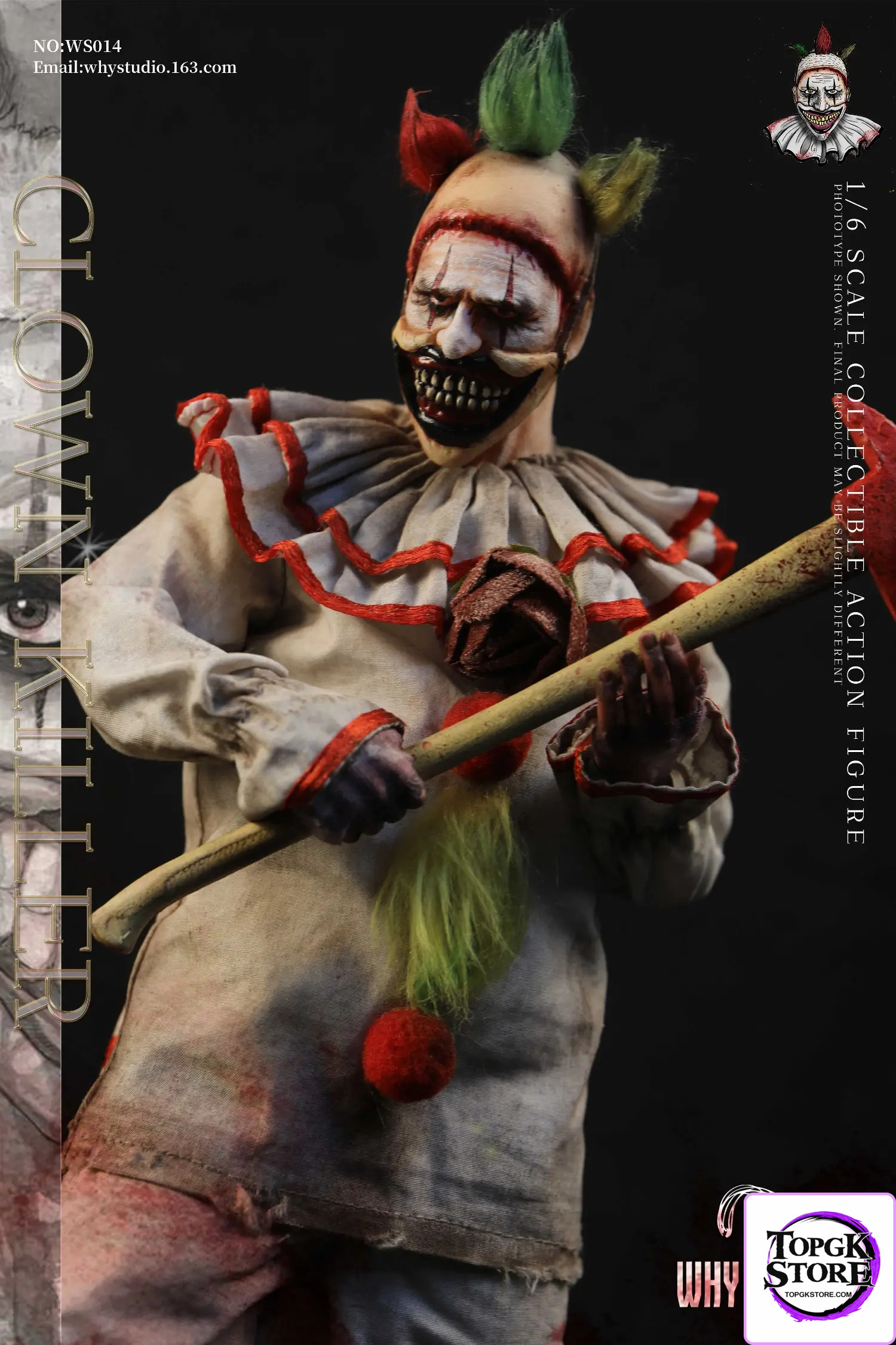 WHY STUDIO – American Horror Story Clown 1/6 NO:WS014 Action Figure - Photo 5 | TopGKStore