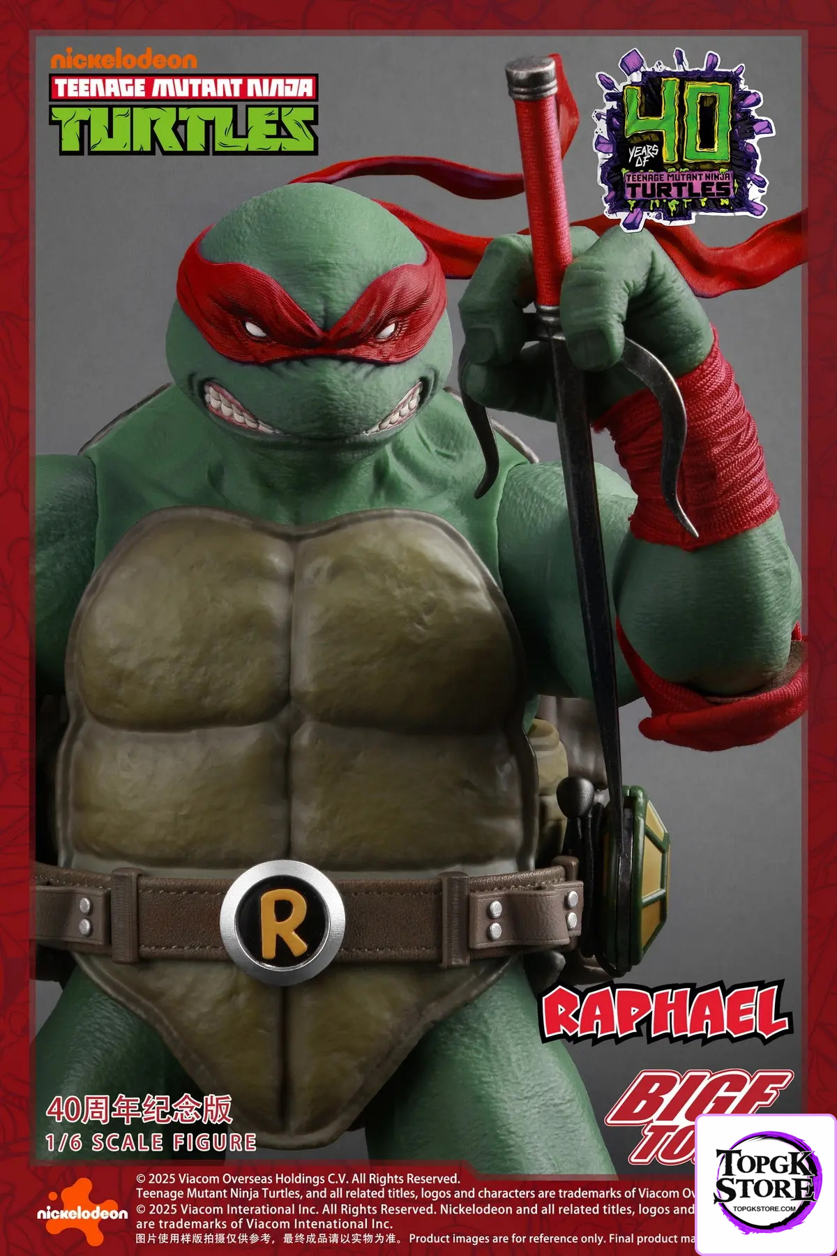 BIGFTOYS – BIGF-002 TNMT Raphael 40th Anniversary Edition 1/6 Scale Action Figure (Licensed) - Photo 9 | TopGKStore