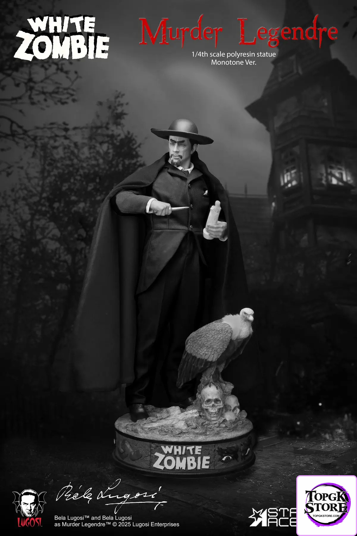 STAR ACE Toys – 1/4 Scale White Zombie Black & White Version SA4029 (Licensed) - Photo 1 | TopGKStore
