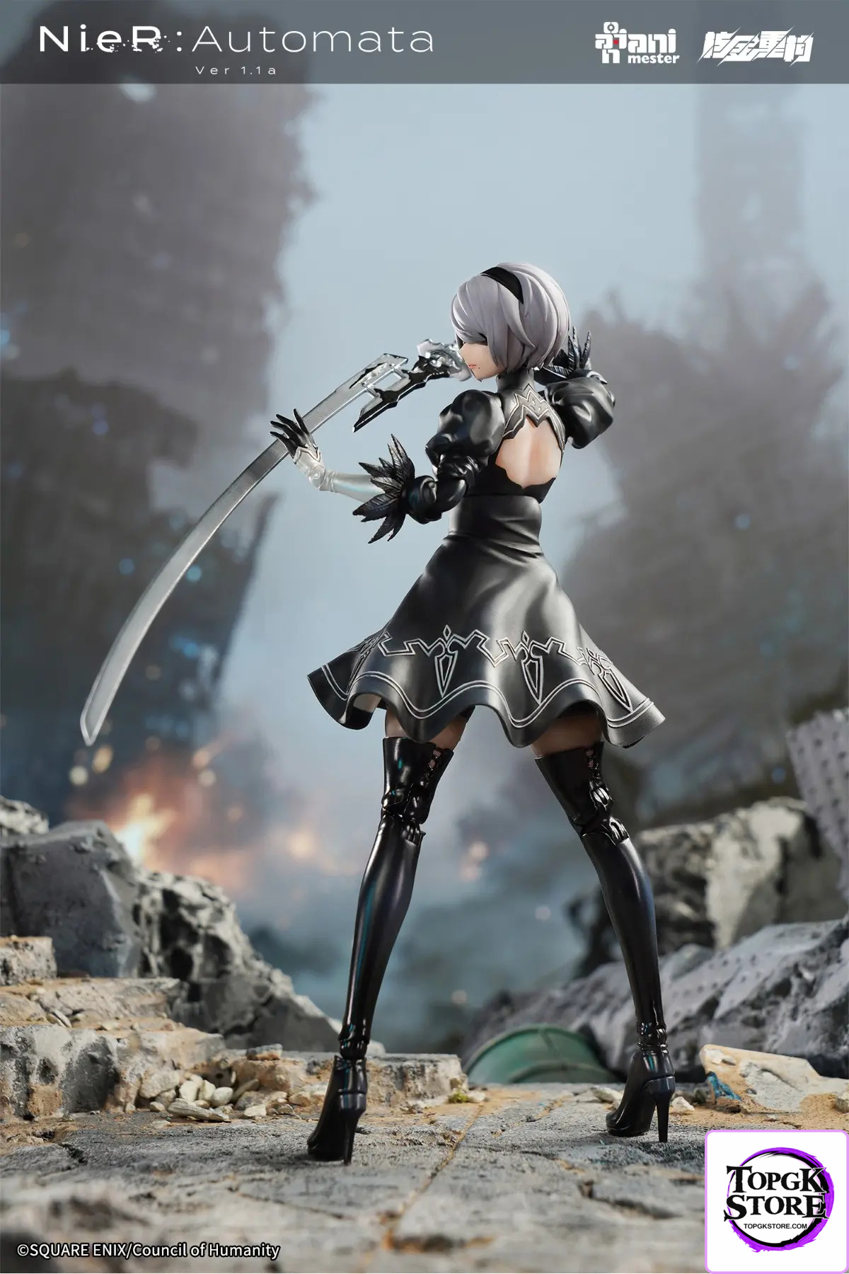 AniMester X Nuclear Gold Reconstruction – YoRHa No.2 Type B – 1/9 Scale Action Figure (Licensed) - Photo 12 | Top