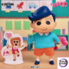 IO CREATIONS – Crayon Shin-chan Q-Bounce Series Kazama & Nohara Shinnosuke Soft Vinyl Articulated Figure (Licensed)