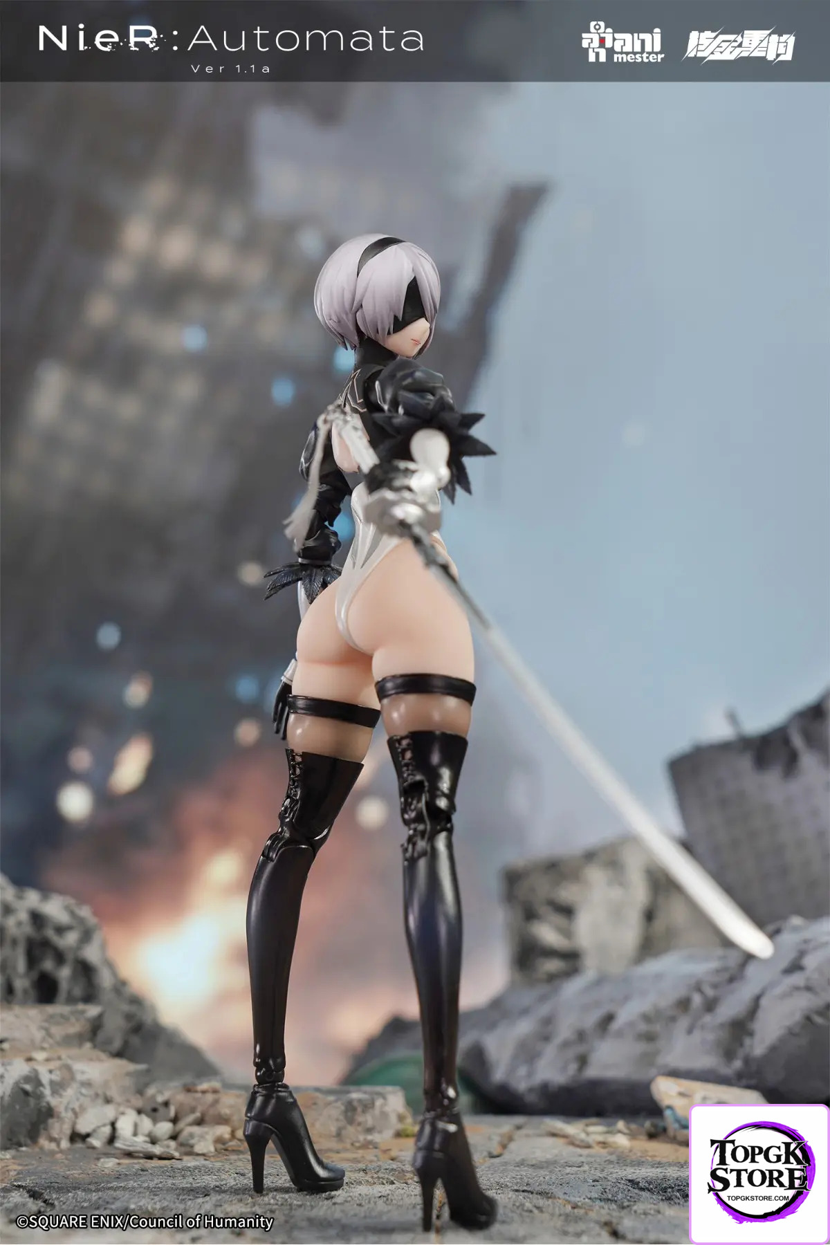 AniMester X Nuclear Gold Reconstruction – YoRHa No.2 Type B – 1/9 Scale Action Figure (Licensed) - Photo 14 | Top