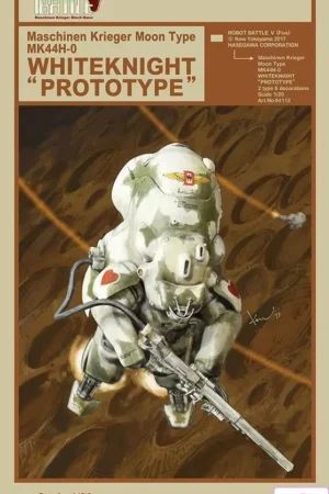 Hasegawa - 1/20 ROBOT BATTLE V(Five) Maschinen Krieger Moon Type MK44H-0 WHITEKNIGHT "PROTOTYPE" (Licensed) - Photo 1 | TopGK