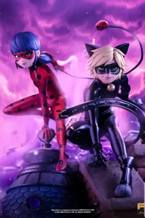 Iron Studio - Lady Bug and Cat Noir Miraculous 10th Anniversary Signed Edition - Deluxe Art Scale 1/10 Statue (Licensed) - Ph