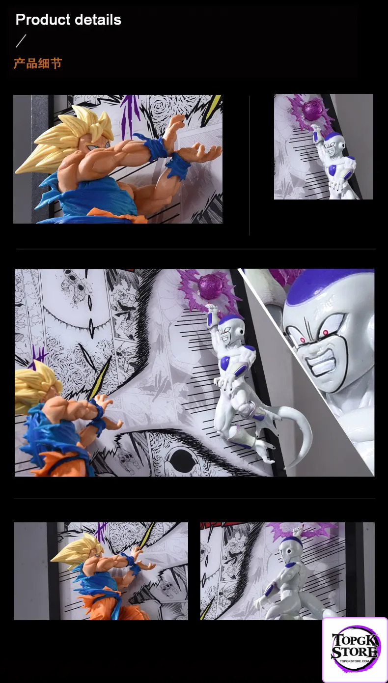 Time tree Studio – Dragon Ball Son Goku & Frieza Figure Out of Comics 3D Stereo Light Painting - Photo 8 | TopGKSto