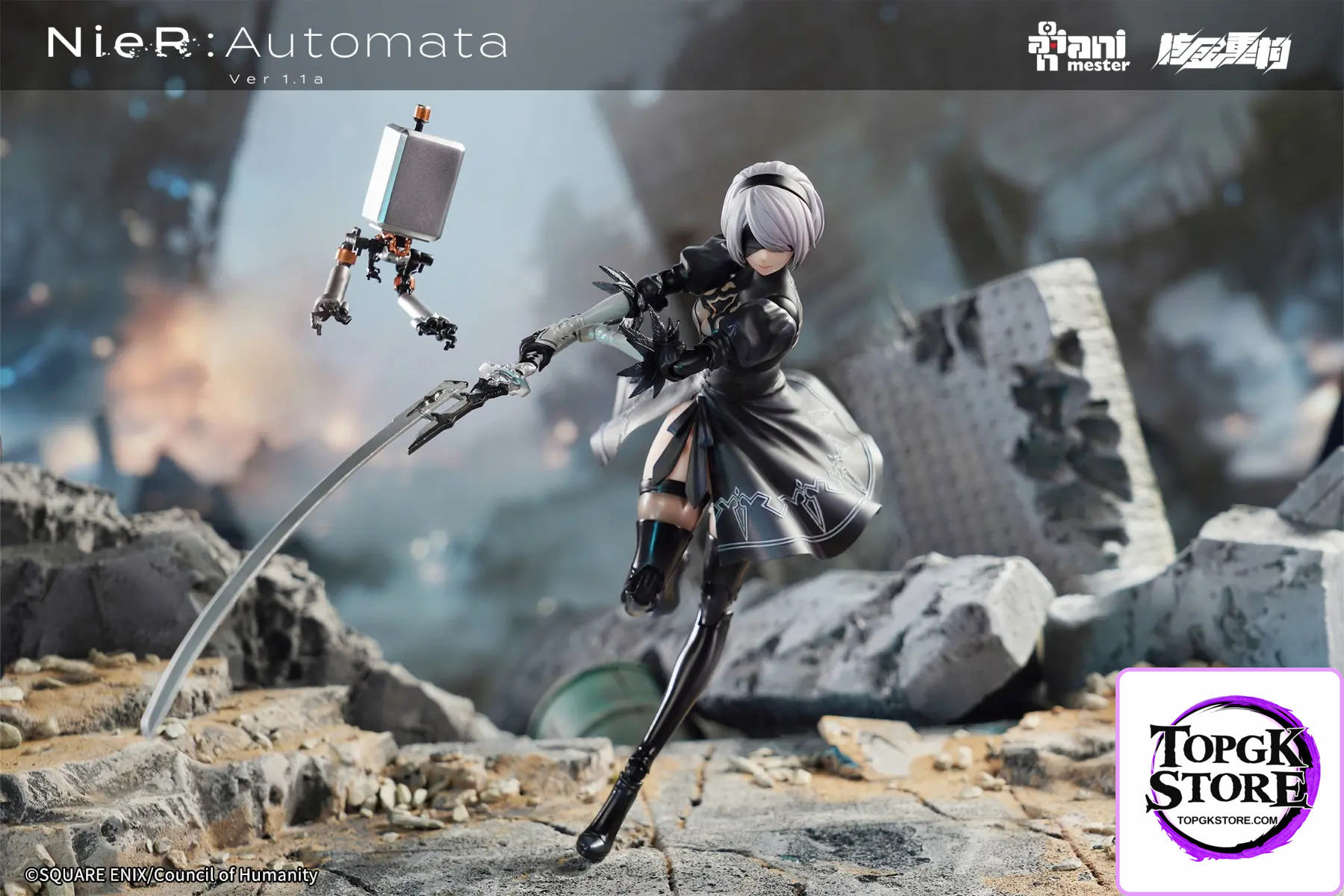 AniMester X Nuclear Gold Reconstruction – YoRHa No.2 Type B – 1/9 Scale Action Figure (Licensed) - Photo 16 | Top