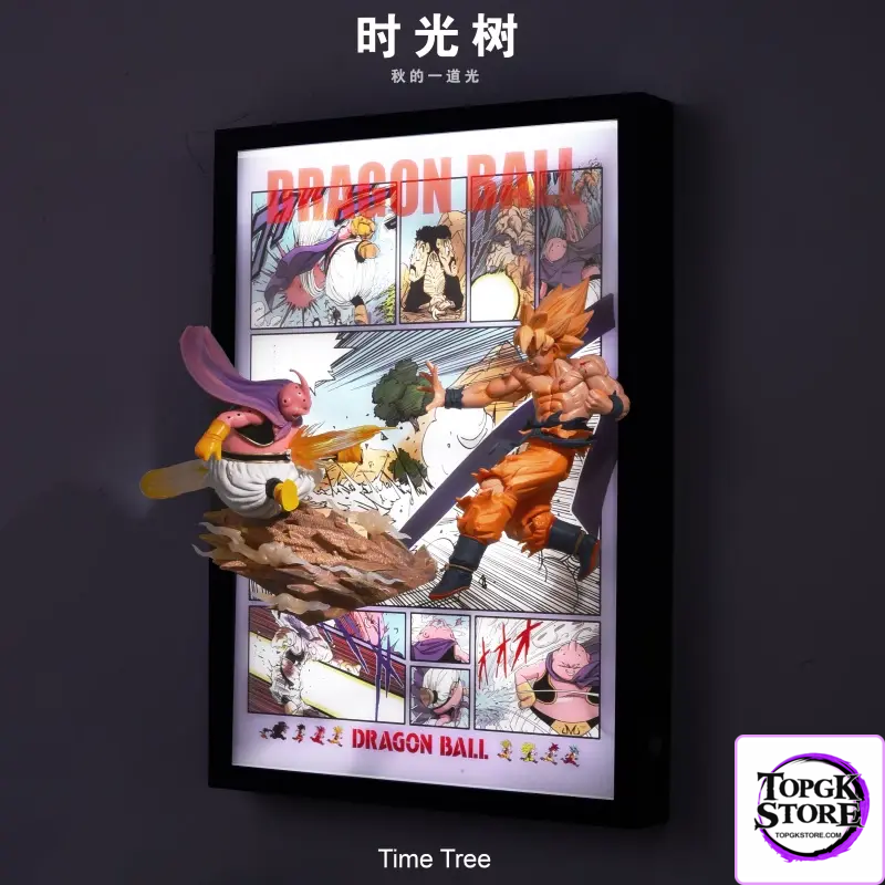 Time tree Studio – Dragon Ball Super Saiyan Goku & Buu Decorative 3D Stereoscopic Painting - Photo 1 | TopGKStore