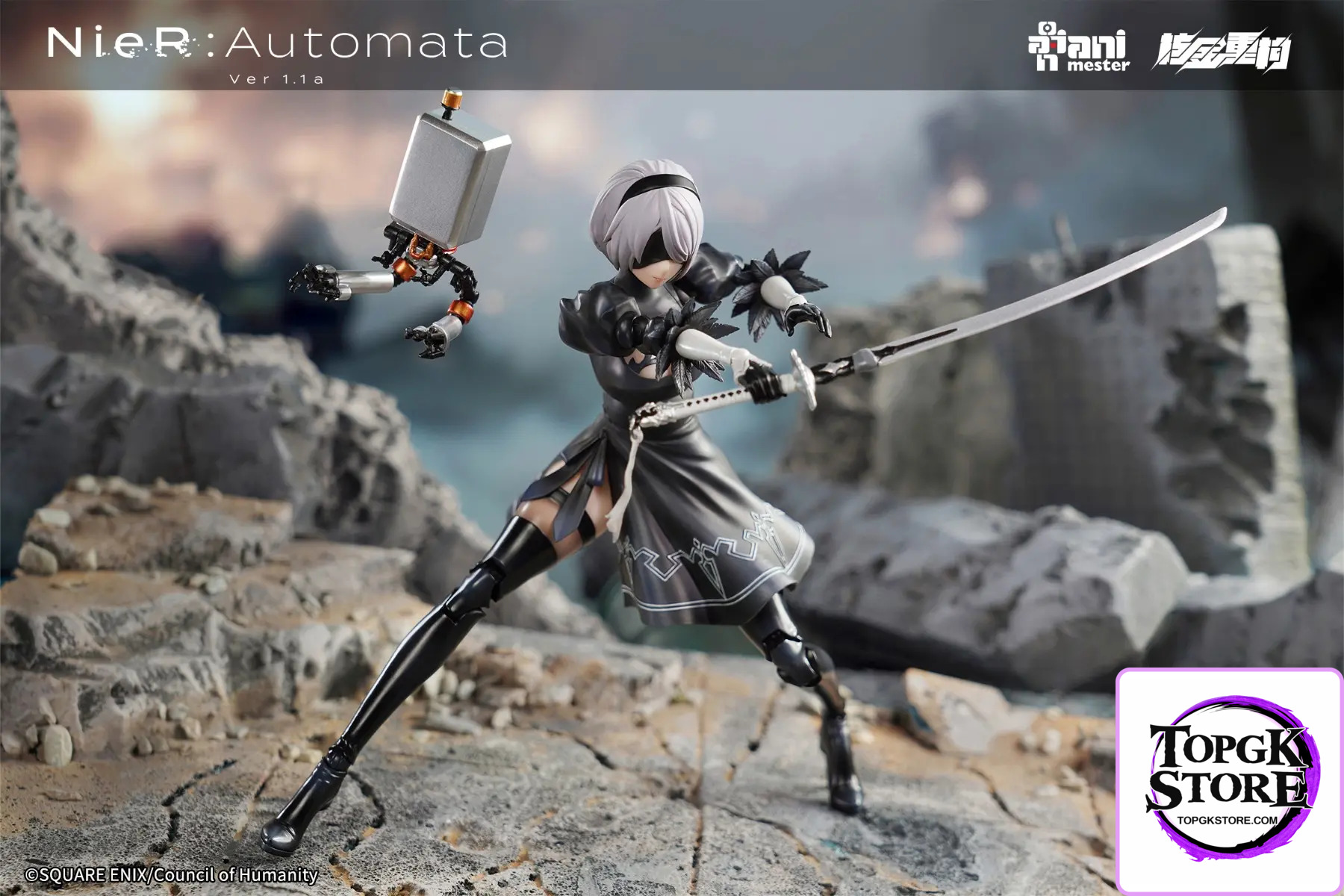 AniMester X Nuclear Gold Reconstruction – YoRHa No.2 Type B – 1/9 Scale Action Figure (Licensed) - Photo 17 | Top