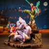 PureArts Studio – League of Legends 2XKO Jinx and Warwick VS Ahri and Ekko 1/ 10 Scale Statue (Licensed) - Photo 1 | To