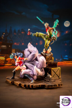PureArts Studio – League of Legends 2XKO Jinx and Warwick VS Ahri and Ekko 1/ 10 Scale Statue (Licensed) - Photo 1 | To