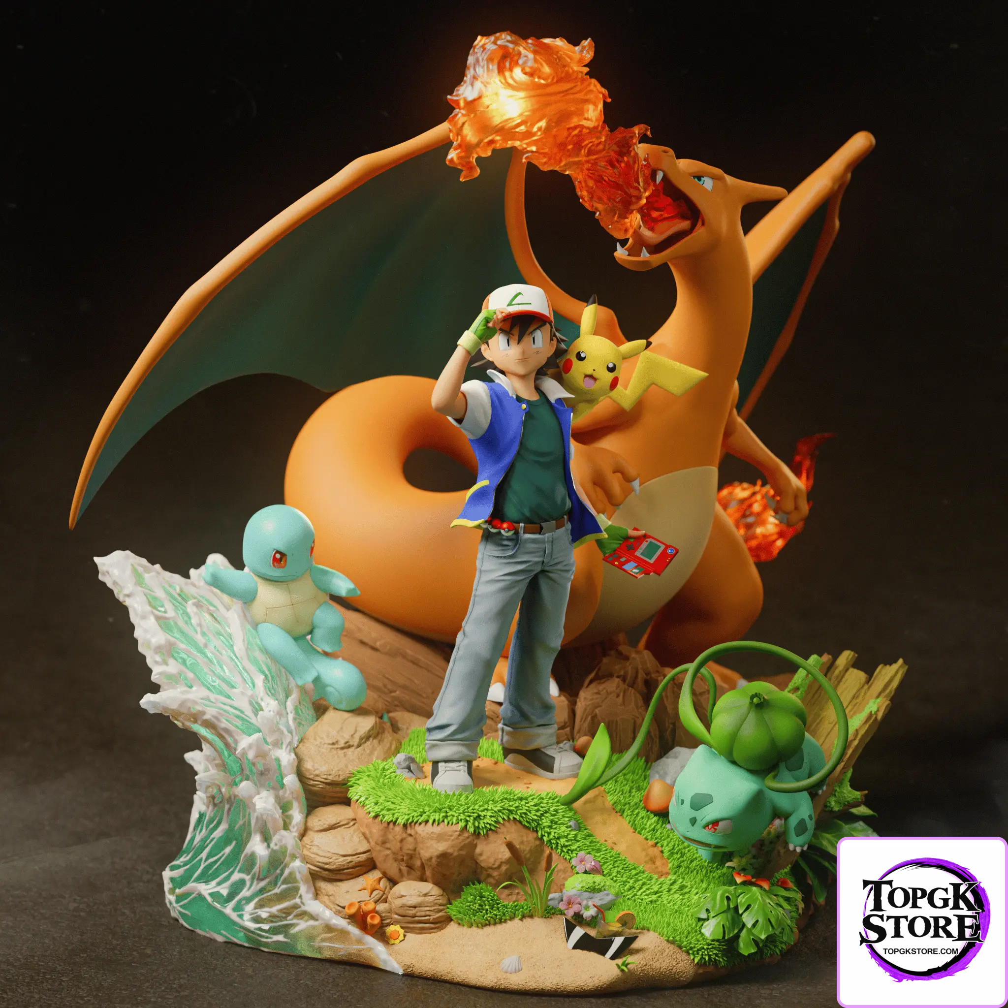Black Swan Collectibles – Pokémon Ash Diorama & Red Diorama - Photo 1 | TopGKStore