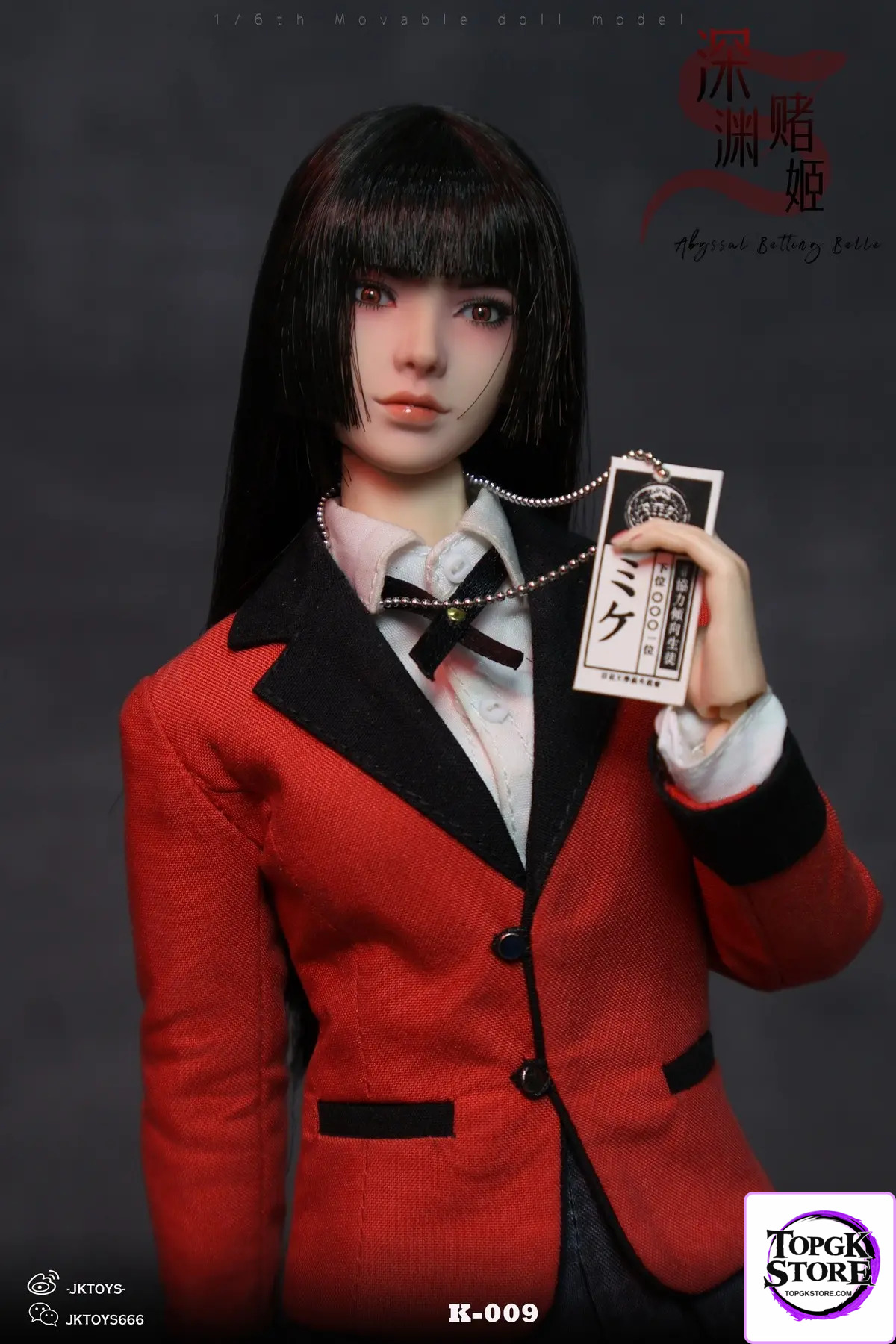 JKTOYS – Kakegurui 1/6 Abyssal Betting Belle Yumeko Movable Eye Hair Implant Head K-009 - Photo 1 | TopGKStore