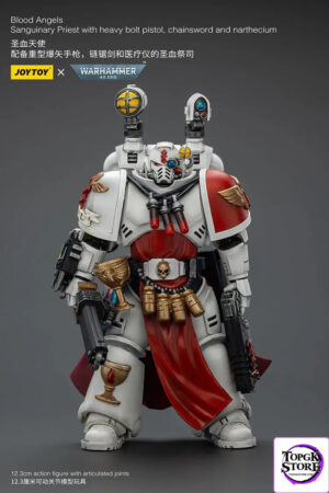 JOYTOY – Blood Angels Sanguinary Priest with heavy bolt pistol, chainsword and narthecium (Licensed) - Photo 1 | TopGKS