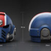 JOYTOY – Warhammer 40,000 Ultramarines Lieutenant Titus’ MKX Helmet & Display Stand JT01741 JT01697 (Licensed