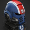 JOYTOY – Warhammer 40,000 Ultramarines Lieutenant Titus’ MKX Helmet & Display Stand JT01741 JT01697 (Licensed