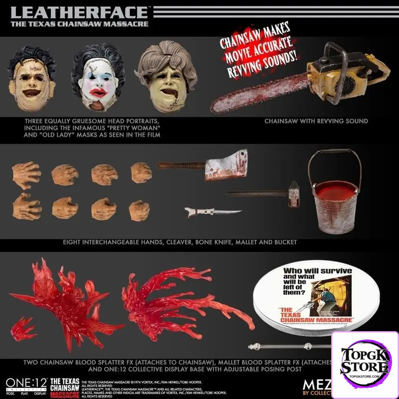 Mezco Studio -The Texas Chainsaw Massacre (1974) Leatherface Deluxe Edition (Licensed) - Photo 7 | TopGKStore