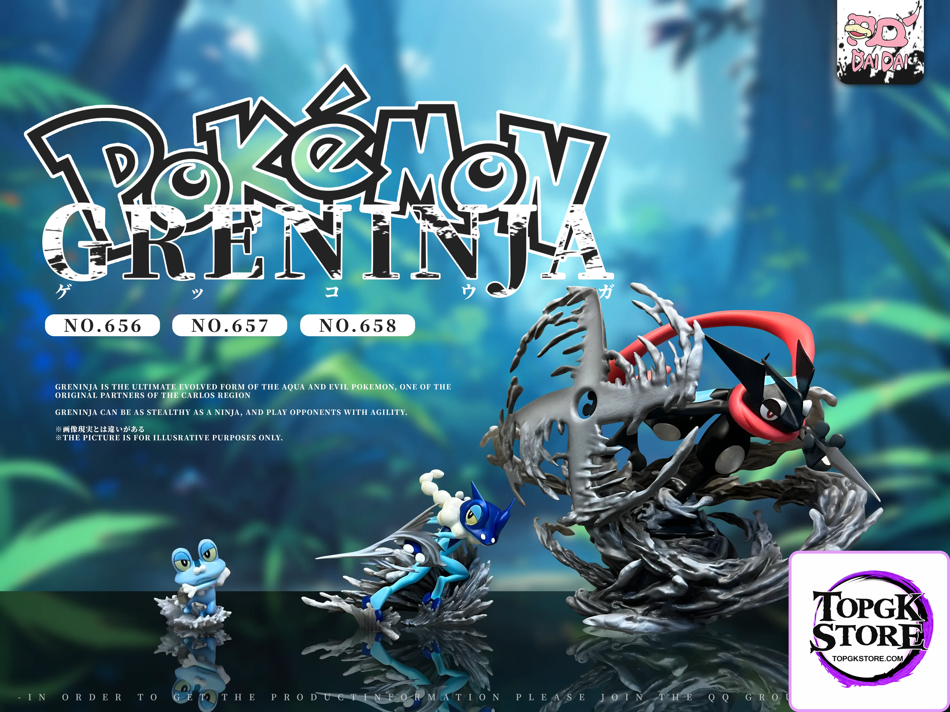 DaiDai Studio – Pokémon Greninja Evolution Set - Photo 2 | TopGKStore