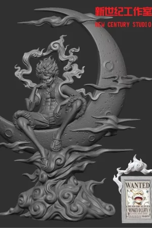 New Century Studio & Bull Studio – One Piece White Warrior Moon Nika Luffy - Photo 1 | TopGKStore