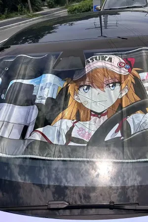 Plover Studio – Neon Genesis Evangelion Car front windshield sunshade EVA Asuka & Ayanami Rei - Photo 2 | TopGKStor