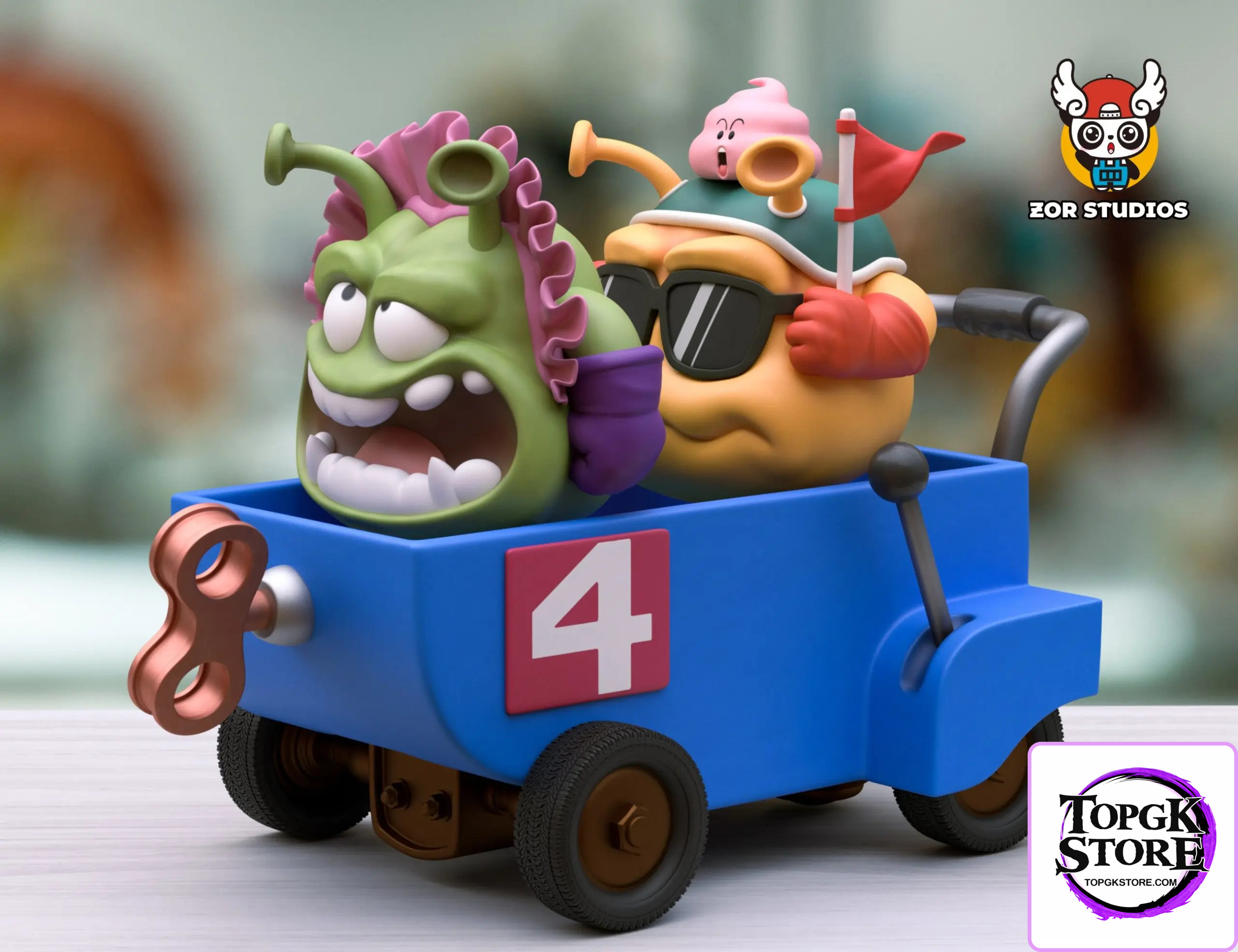 ZOR Studio –  Dr. Slump Penguin Village Family Portrait Series #6 King Nico & Retainers & Vehicles - Photo 1 | 