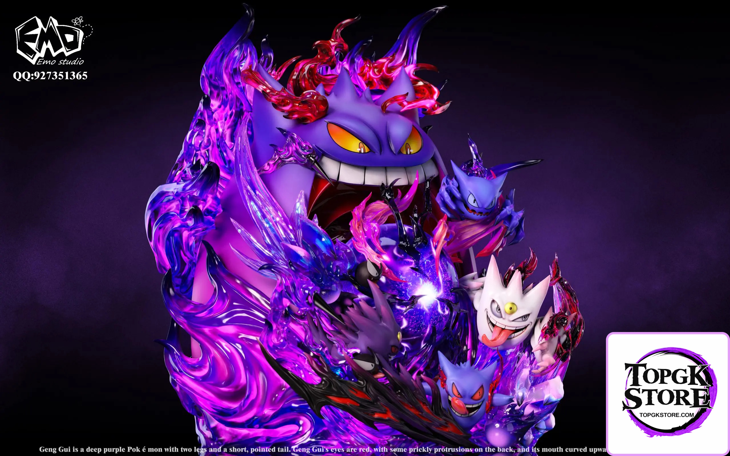Emo Studio – Pokemon Emo Graduation Model #1 Gengar - Photo 5 | TopGKStore